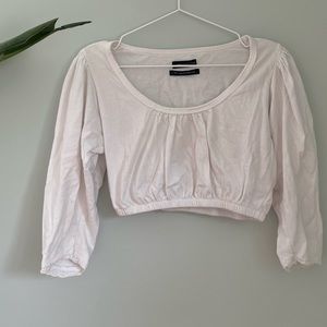 Urban Outfitters puff sleeve crop top white in size M